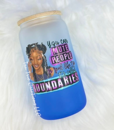Boundaries Glass Can Tumbler