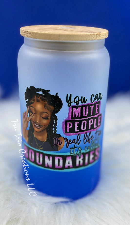 Boundaries Glass Can Tumbler